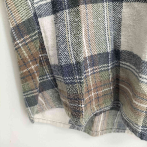バナナリパブリック BANANA REPUBLIC チェック柄 L/S ロングスリーブ ネルシャツ メンズ import:M