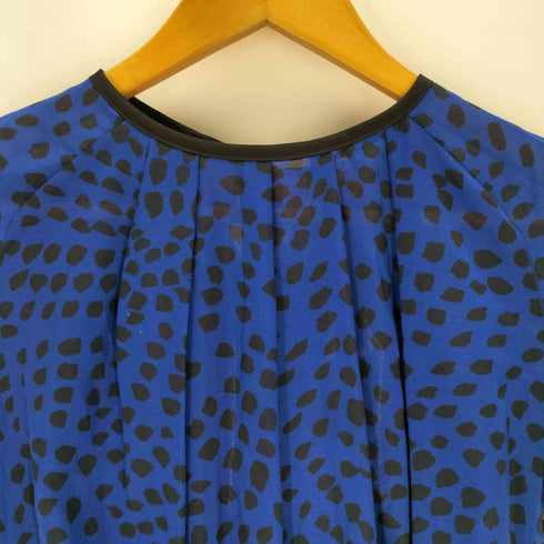 ランバンオンブルー LANVIN en Bleu ドット フレンチスリーブワンピース レディース JPN:36