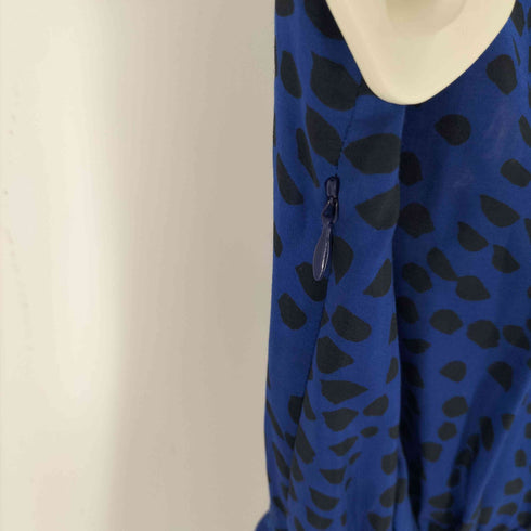 ランバンオンブルー LANVIN en Bleu ドット フレンチスリーブワンピース レディース JPN:36