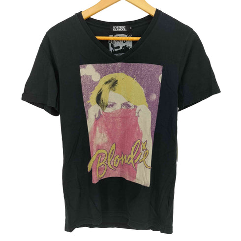 ヒステリックグラマー HYSTERIC GLAMOUR BLON DIE フロントプリント 半袖VネックTシャツ メンズ JPN:S