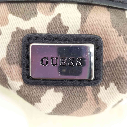 ゲス GUESS 裏地迷彩 ロゴ レザー キルティング 2way ハンド ショルダーバッグ レディース