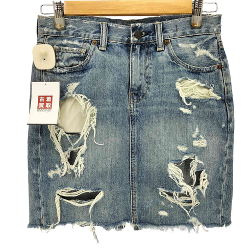 デニムアンドサプライラルフローレン DENIM&SUPPLY RALPH LAUREN ダメージ加工 クラッシュデニムスカート レディース 24