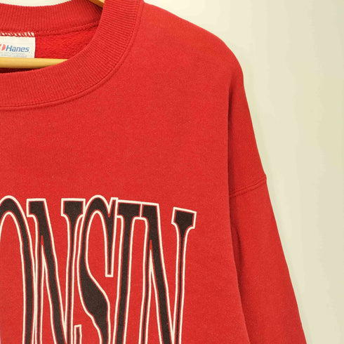 ヘインズ Hanes 80-90S USA製 カレッジプリント クルーネック スウェット メンズ import:XL