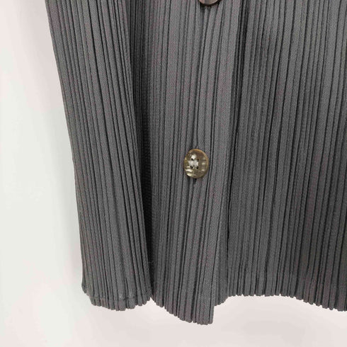 プリーツプリーズイッセイミヤケ PLEATS PLEASE ISSEY MIYAKE 00s open collar pleated shirt オープンカラー 長袖プリーツシャツ レディース JPN:3