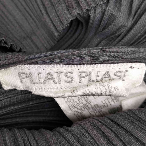 プリーツプリーズイッセイミヤケ PLEATS PLEASE ISSEY MIYAKE 00s open collar pleated shirt オープンカラー 長袖プリーツシャツ レディース JPN:3