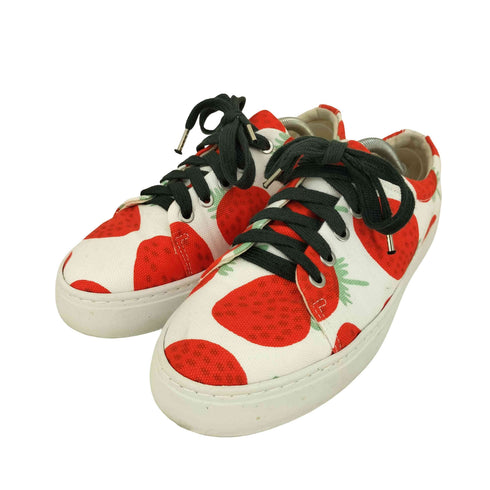 マリメッコ marimekko Drutha Mansikka Drutha Mansikka ドルーサ マンシッカ いちご柄 キャンバススニーカー レディース JPN:39