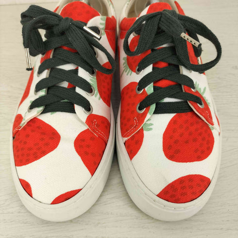 マリメッコ marimekko Drutha Mansikka Drutha Mansikka ドルーサ マンシッカ いちご柄 キャンバススニーカー レディース JPN:39