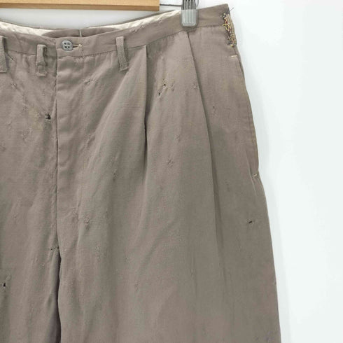 50S USA製 ロカビリー 2タック ウール ワイド スラックス パンツ 裾ダブル TALON ジップ vintage ヴィンテージ 襤褸 ボロ 極太 メンズ