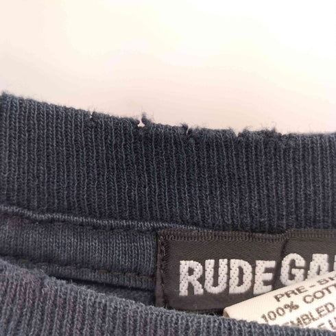 ルードギャラリー RUDE GALLERY スカル アニマル オールドイングリッシュ プリント Tシャツ ボロ 襤褸 メンズ JPN:M