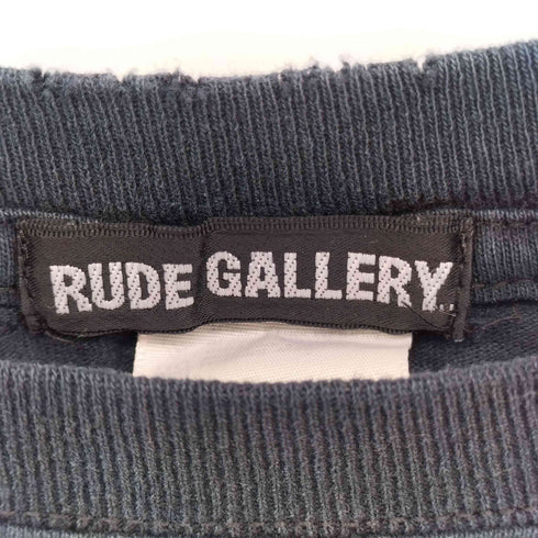 ルードギャラリー RUDE GALLERY スカル アニマル オールドイングリッシュ プリント Tシャツ ボロ 襤褸 メンズ JPN:M
