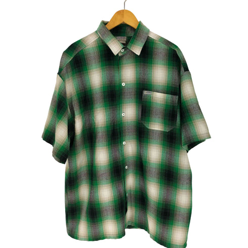 キャルトップ CALTOP USA製 オンブレチェック S/S シャツ メンズ 2XL