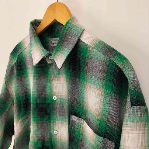 キャルトップ CALTOP USA製 オンブレチェック S/S シャツ メンズ 2XL