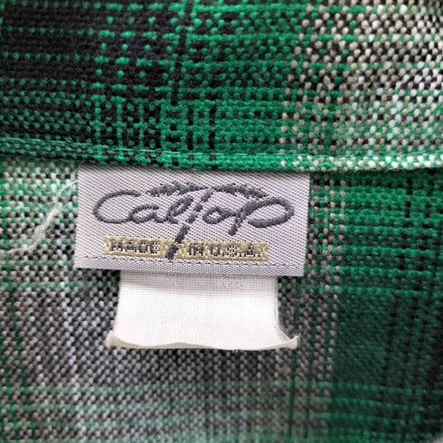 キャルトップ CALTOP USA製 オンブレチェック S/S シャツ メンズ 2XL