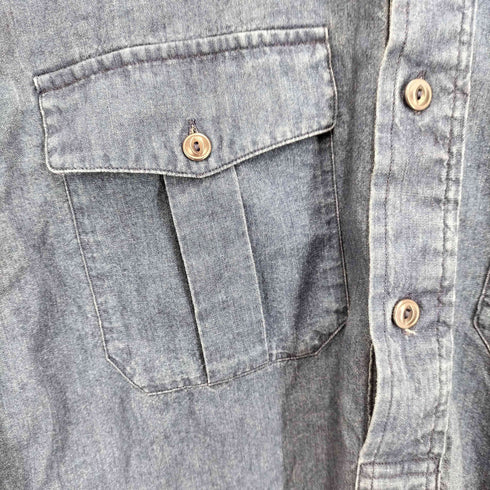 ポロバイラルフローレン Polo by RALPH LAUREN 26SS RELAXED FIT インディゴ シャンブレー プルオーバー ワーク シャツ メンズ import:M