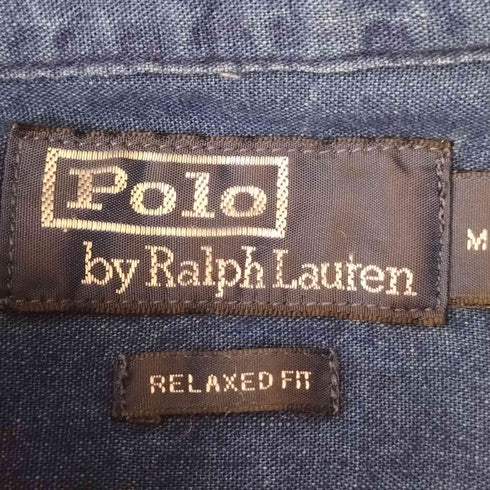ポロバイラルフローレン Polo by RALPH LAUREN 26SS RELAXED FIT インディゴ シャンブレー プルオーバー ワーク シャツ メンズ import:M