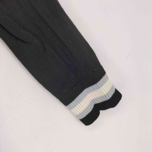 マンシングウェア Munsingwear ウール ジップアップ ラインストーン ニットパーカー レディース JPN:L