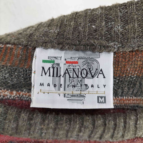 MILANOVA イタリア製 総柄ニットセーター メンズ JPN:M
