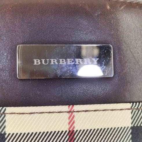バーバリーズ BURBERRYS ノバチェック柄 レザー切替 ハンドバッグ レディース