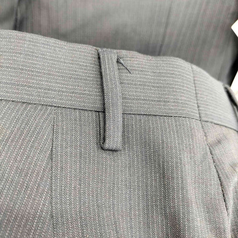 ユナイテッドアローズグリーンレーベルリラクシング UNITED ARROWS green label relaxing シルク混 ストライプ 2B テーラードジャケット スラックス スーツ セットアップ メンズ パンツ76