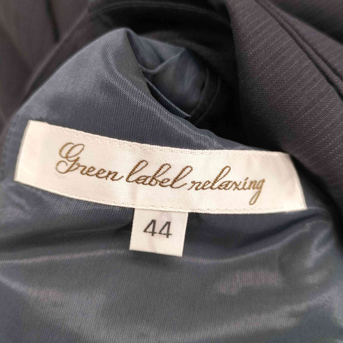ユナイテッドアローズグリーンレーベルリラクシング UNITED ARROWS green label relaxing シルク混 ストライプ 2B テーラードジャケット スラックス スーツ セットアップ メンズ パンツ76