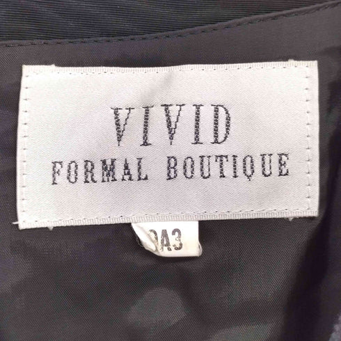 VIVID FORMAL BOUTIQUE 異素材切替 ベロア 半袖 フレアドレス ワンピース レディース 9A3