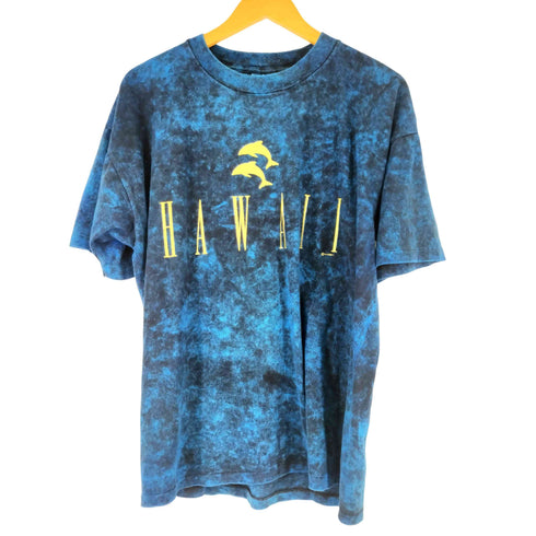 オニータ ONEITA MADE IN USA ガーメンドダイ プリントクルーネックTシャツ 袖裾シングル メンズ JPN:XL