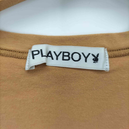 プレイボーイ PLAYBOY プリントクルーネックTシャツ ピチT Y2K レディース