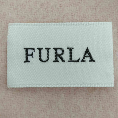 フルラ FURLA ロゴ刺繍 フリンジ 大判 マフラー レディース