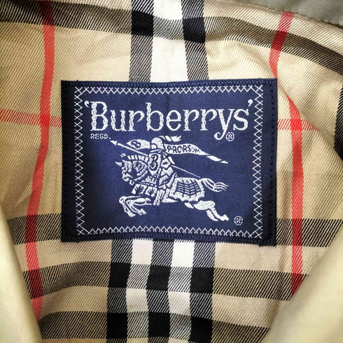バーバリーズ BURBERRYS 90s 裏地ノバチェック 比翼 ステンカラーコート メンズ 88 160