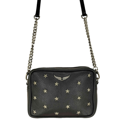ザディグエヴォルテール ZADIG&VOLTAIRE スター スタッズ チェーンレザー ショルダーバッグ レディース