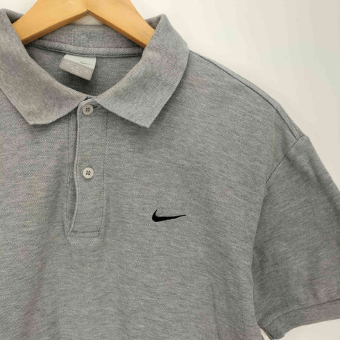 ナイキ NIKE 00s スウッシュ刺繍 鹿の子 半袖 ポロシャツ メンズ import:M