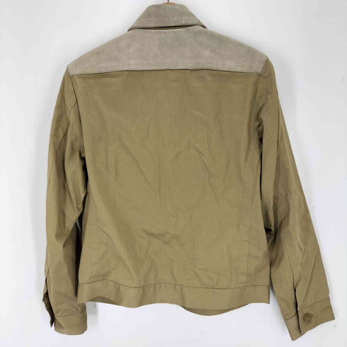 COW LEATHER 牛革 スエード切替 シャツジャケット メンズ M