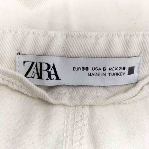 ザラ ZARA サイドボタンデザイン デニムパンツ レディース EUR:38