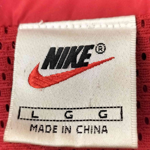 ナイキ NIKE 90S 白タグ オーバルロゴ刺繍 ナイロン ジャケット メンズ import:L