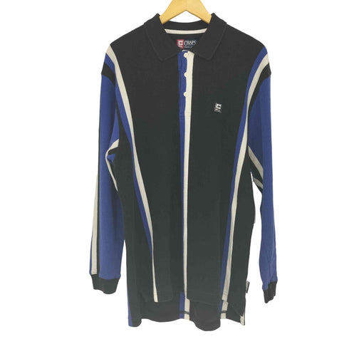 チャップスラルフローレン CHAPS RALPH LAUREN 長袖 ストライプ ポロシャツ メンズ import:L
