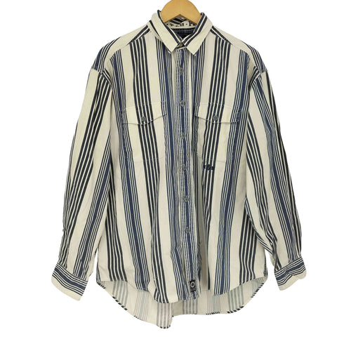 トミーヒルフィガー TOMMY HILFIGER 90s マルチストライプ柄 長袖シャツ メンズ L/G