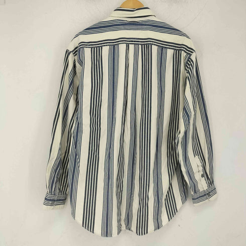 トミーヒルフィガー TOMMY HILFIGER 90s マルチストライプ柄 長袖シャツ メンズ L/G