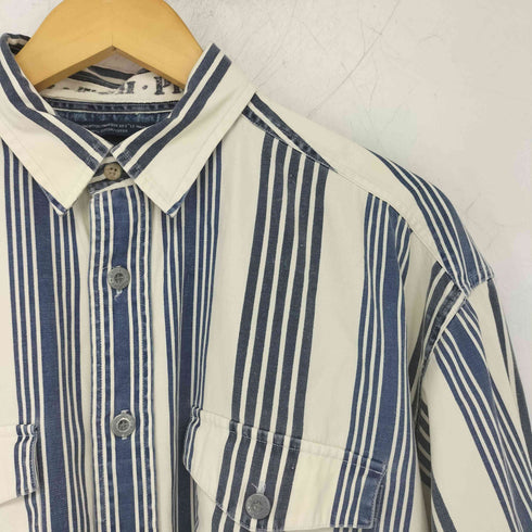 トミーヒルフィガー TOMMY HILFIGER 90s マルチストライプ柄 長袖シャツ メンズ L/G