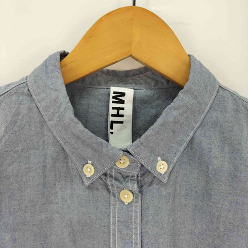 エムエイチエル MHL. ボタンダウン コットン 半袖 シャツ レディース JPN:1