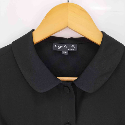 アニエスベー agnes b. PARIS 丸襟 ノースリーブ シャツブラウス レディース 38