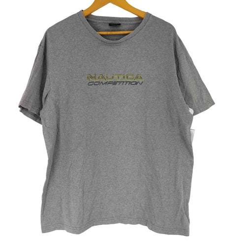 ノーティカコンプレッション NAUTICA COMPETITION 90S MADE IN USA フロントプリント 半袖 Tシャツ メンズ JPN:L