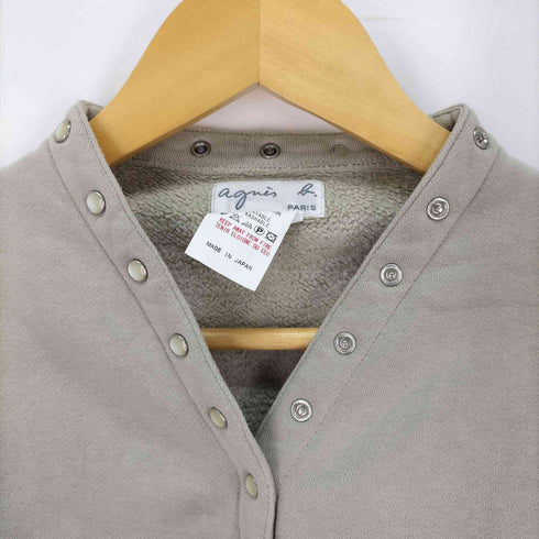 アニエスベー agnes b. PARIS プレッション Vネック スナップ カーディガン レディース 2