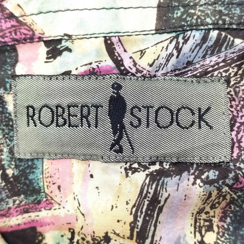 ロバートストック ROBERT STOCK シルク100 総柄 長袖 シャツ メンズ import:XL