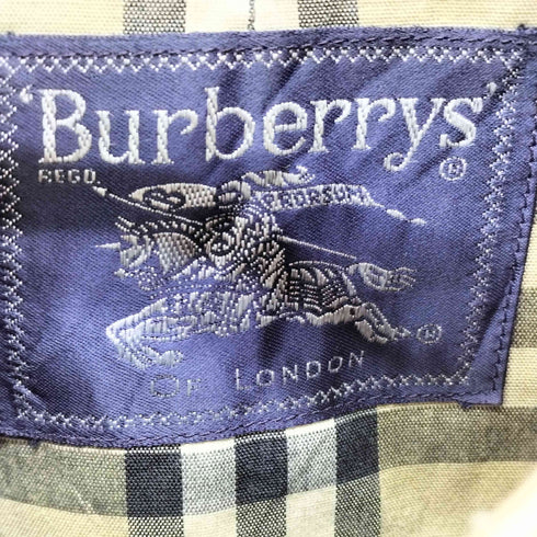 バーバリーズ BURBERRYS 90s 裏地ノバチェック 比翼 ステンカラーコート メンズ 42 SHORT