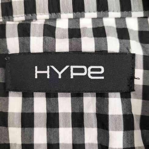 HYPe コットンポリ ギンガムチェック ドローコード ダブルジップアップ ジャケット メンズ JPN:1