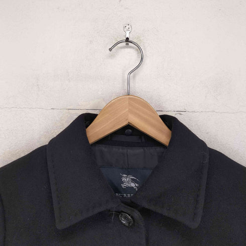 バーバリーロンドン BURBERRY LONDON WOOL&ANGOLA アンゴラ混ウールステンカラーコート レディース 40