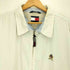 トミーヒルフィガー TOMMY HILFIGER 90s クレスト刺繍 背抜き 裏地ストライプ スイングトップ ブルゾンジャケット メンズ import:XL
