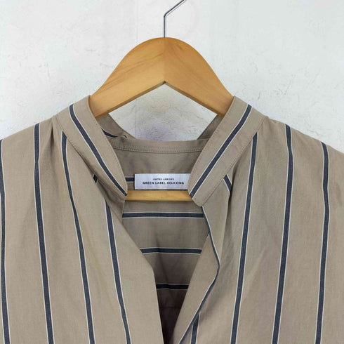 ユナイテッドアローズグリーンレーベルリラクシング UNITED ARROWS green label relaxing コットン ストライプ シャツワンピース レディース