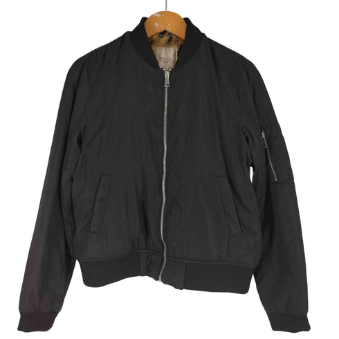 ザラ ZARA TRAFALUC MA-1 レオパード ファー ブルゾン レディース import:S