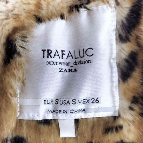 ザラ ZARA TRAFALUC MA-1 レオパード ファー ブルゾン レディース import:S